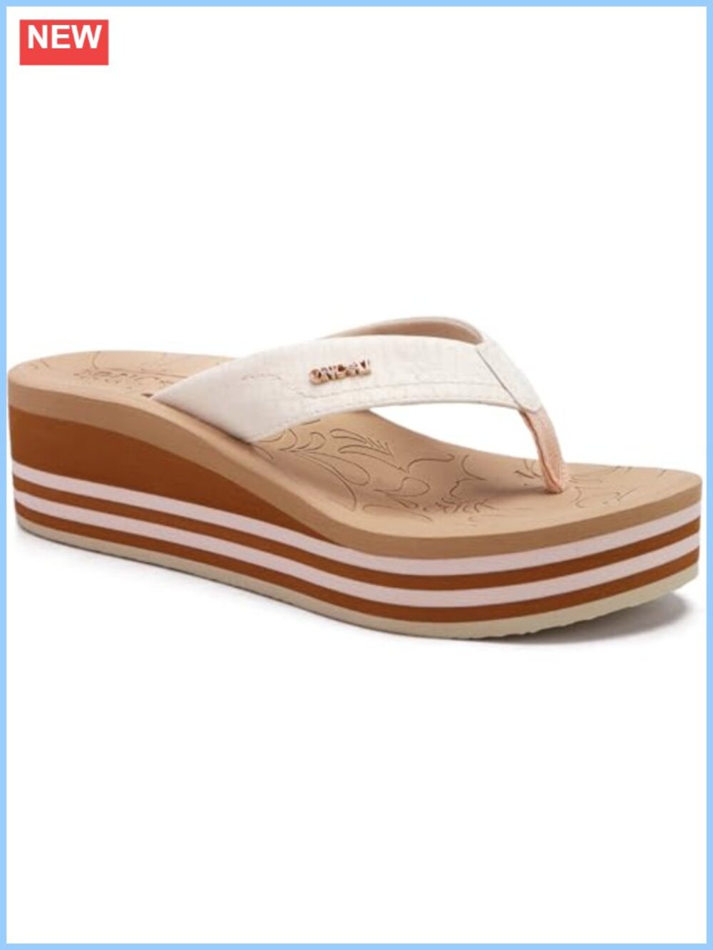 Women's Platform Wedge Flip Flops Dressy Chunky Heel Sandals Faux Leather